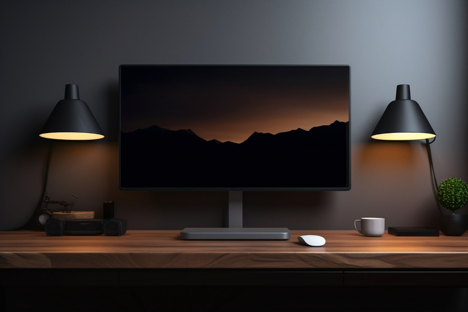 warm light desk lamp night workspace eye comfort lighting