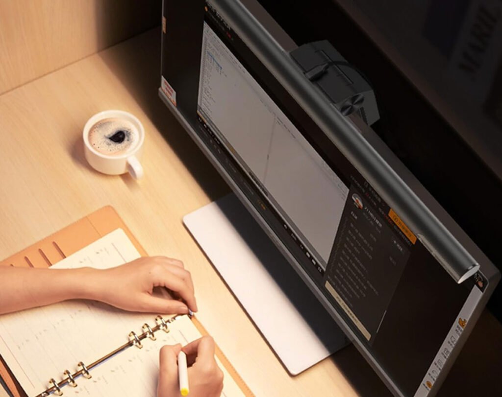 best desk lamp for macbook setup minimal workspace lighting