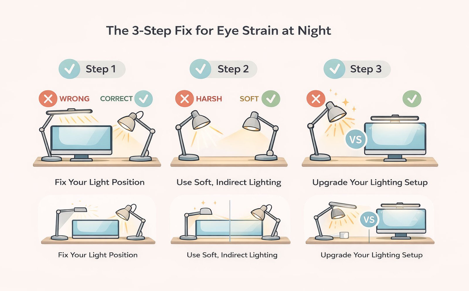 reduce eye strain at night