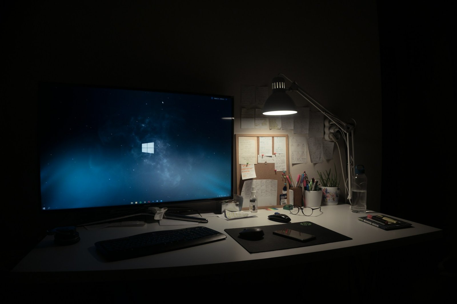 balanced workspace lighting for computer desk