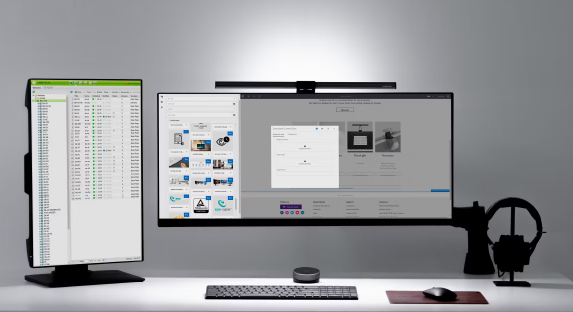 BenQ ScreenBar Halo backlight bias lighting desk setup