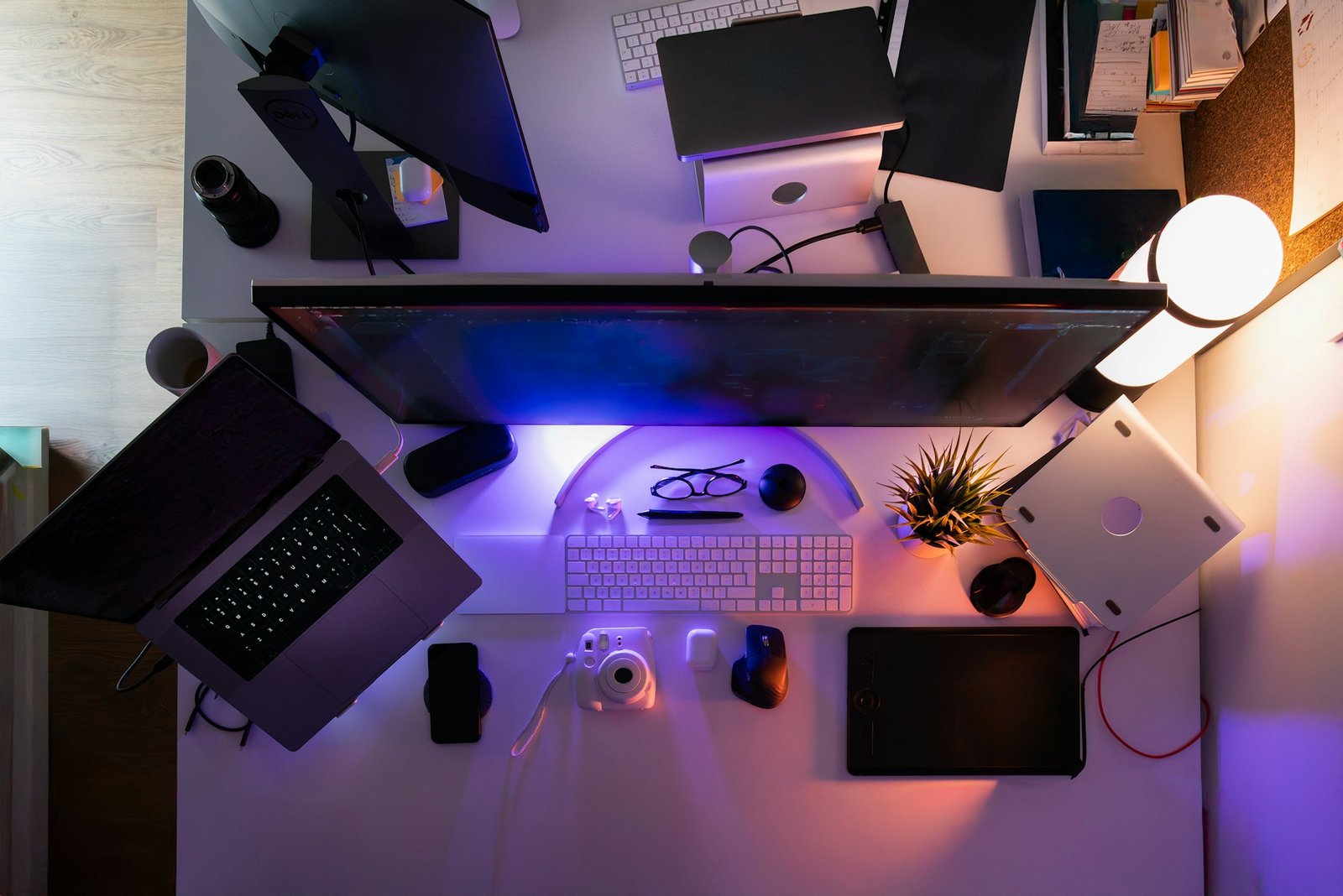 balanced workspace lighting computer desk