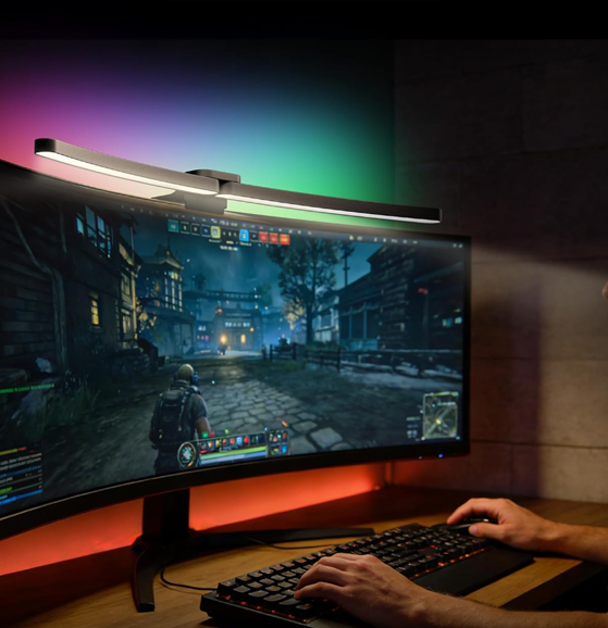 desk lighting setup for eye strain