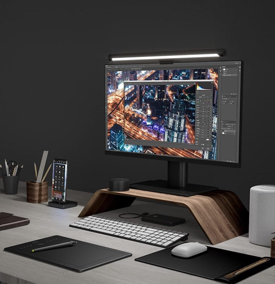 desk lighting setup for eye strain